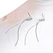 Sterling Silver Tassel Earrings Dangle, Long Chain Earrings Linear String, Stud Drop Earrings for Women Teens (Tassel 1)