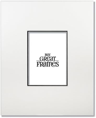Set of 5 - 11x14 White/ Black Gallery Mats for 5x7 photos