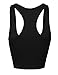 makeitmint Women's Freesize Scoopneck Racerback Crop Tank Top OneSize Black