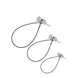 DigiHero 3PCS 12Inch/24Inch/30Inch Stainless Steel Tether Lanyards for GoPro Hero - Fully Customizable to Suit Your Needs,Compatible with GoPro Hero 1/2/3/3+/4 and Other Camera,Devices (BLACK)