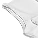 SARA SWIM Women's Tie Front Cut Out One Piece Swimsuit Beachwear High Leg Bottom (S, White)