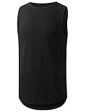 URBANCREWS Mens Hipster Hip Hop Basic Muscle Tank Top Tee