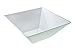 Blue Sky, Square Bottom Unbreakable White Plastic Serving Bowls, Set of 5, Party Snack or Salad Bowl. (Medium, White)
