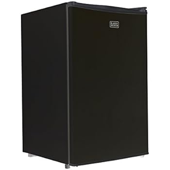 BLACK+DECKER BCRK43B Compact Refrigerator Energy Star Single Door Mini Fridge with Freezer, 4.3 Cubic Feet, Black