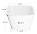 DOWAN 20 Ounce Porcelain Square Cereal Bowls - 6 Packs ,White