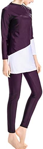 Zhhlaixing Muslim Swimming Costume Womens Ladies Hijab Burkini Swimsuits Sun Protection 3-Pieces