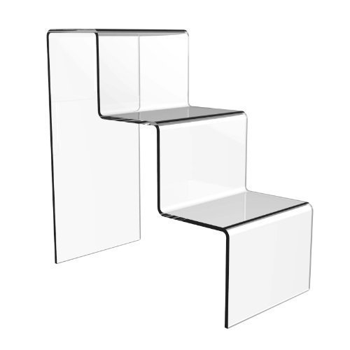 3 Tier Clear Acrylic Display Stand / Display Riser Amazon.co.uk Kitchen & Home
