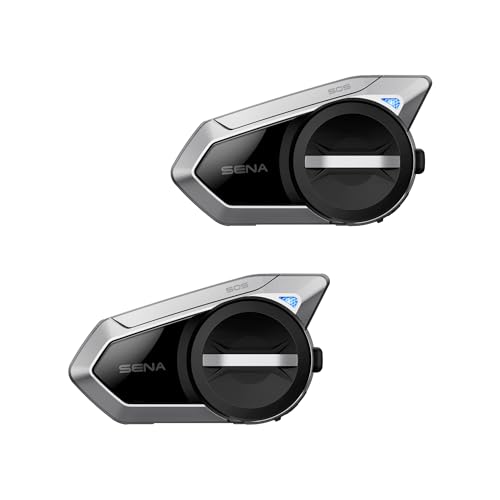 Sena 50S Motorrad Bluetooth Headset mit Drehrad und Sound by Harman Kardon, integriertem Mesh Intercom System und Premium Mikrofon & Lautsprechern, Do