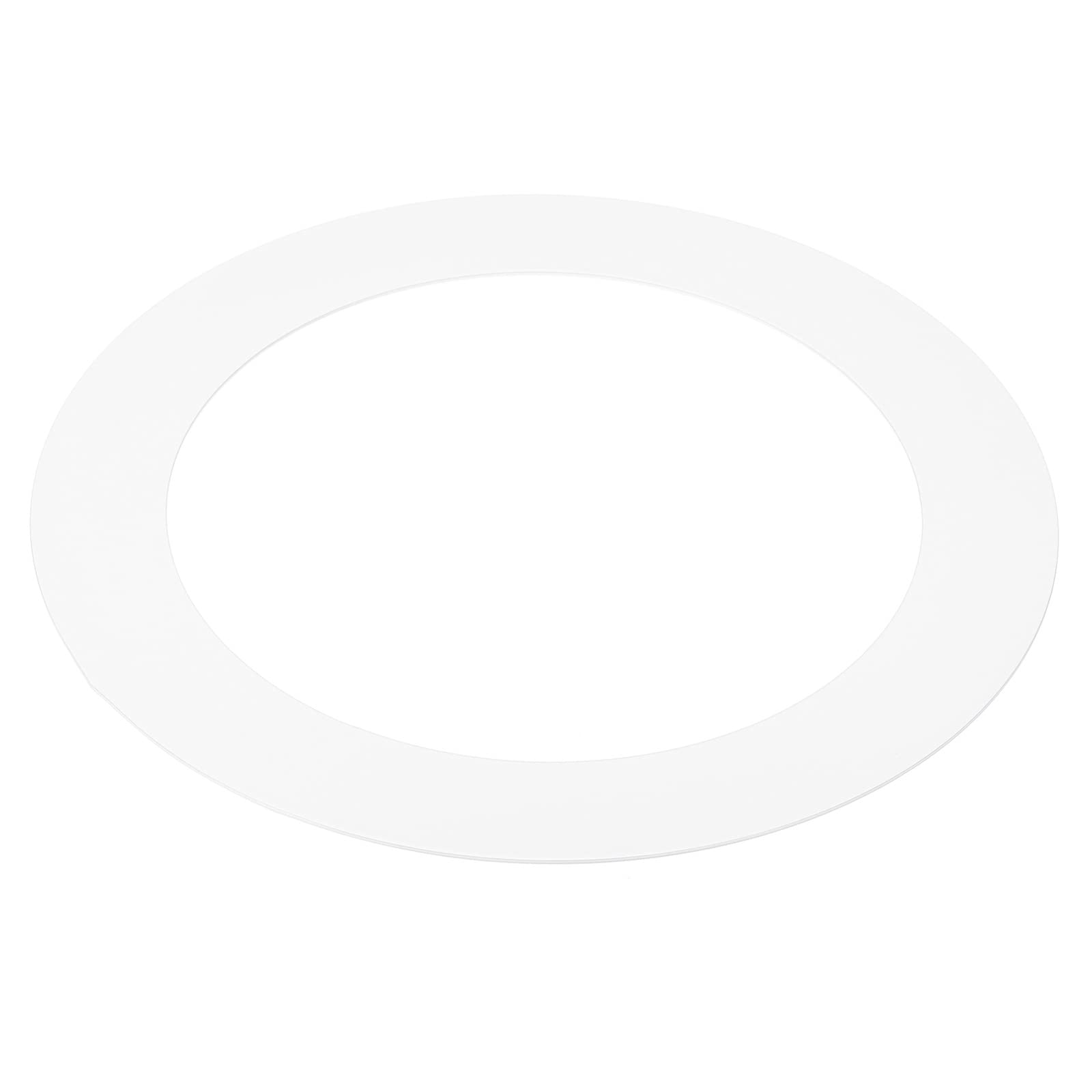 Photo 1 of PATIKIL 4.9" ID 6.7" OD Light Trim Ring, White Goof Ring Matte Circular Light Cover Lighting Fixture for Ceiling Wall Recessed Can Downlights