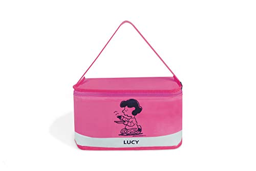 Excelsa Peanuts: Lucy, 61621 Lunch Bag, Polyester, 7 Litres, Fuchsia