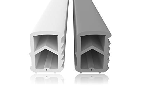 Steel Frame Seal Against Draughts, Noise and dust, Saves Heating Costs, Seal, Sealing Tape, 4 mm nut Width 7 mm, nut Depth 12 mm, fold, Door Seal, Rubber Seal, Room Door Seal, Grey 10m
