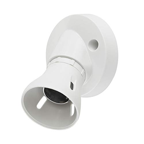 BC, B22 Angled Lamp Holder Socket White Plastic Light Bulb Base Wall Lamp Holders,Lamp Fitting
