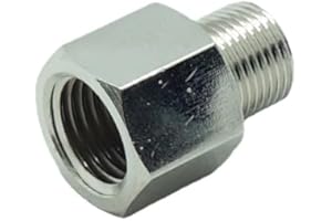 CDQBWKJGFJ 1 Piece 1/4" NPT Pipe Female x M12 x 1 Male Metric Gauge Adapter