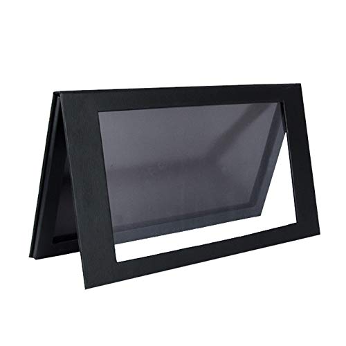 Coosei Magnetic Makeup Palette for Eyeshadow, Single Layer, Transparent Window, Black, Large, DIY Collection