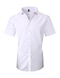 Taobian Mens Casual Business Short Sleeve Button Down Dress Shirt Slim Fit Cotton Shirts