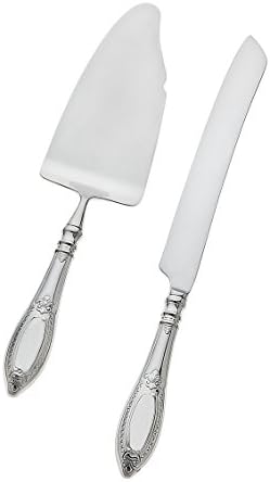 Ricci Argentieri Donatello Stainless 2-Piece Cake Set - Server & Knife