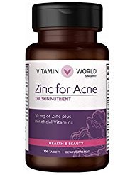 Zinc For Acne The Skin Nutrient 50mg of Zinc plus Beneficial Vitamins 100 tablets