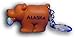 ALASKA POOPING BROWN BEAR Squeeze Me Key Chain
