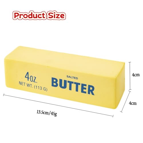 Winnsell Squeeze Butter Toy, Soft Butter Squishys Stress Relief Block PU Material Butter Stick Slow Rising Squishy Food Fidget Toy PU Material Butter