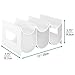 mDesign Plastic Modern Free-Standing Bottle Rack Storage Organizer Holder for Kitchen, Cabinet, Pantry, Fridge, Freezer Organization - Hold Water Bottles, Wine - Lumiere Collection - White
