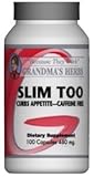 Slim Too - All Natural Herbal Weight Loss Supplement with No Caffeine - 100 Capsules