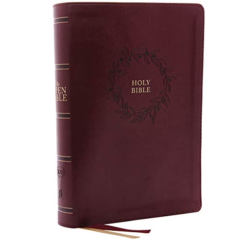 The KJV, Open Bible, Leathersoft, Burgundy, Red Letter Edition, Comfort Print: Complete Reference Sy by Thomas Nelson