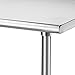 ROCKPOINT Stainless Steel Table for Prep & Work 48x24 Inches, NSF Metal Commercial Kitchen Table with Adjustable Under Shelf and Table Foot for Restaurant, Home and Hotel
