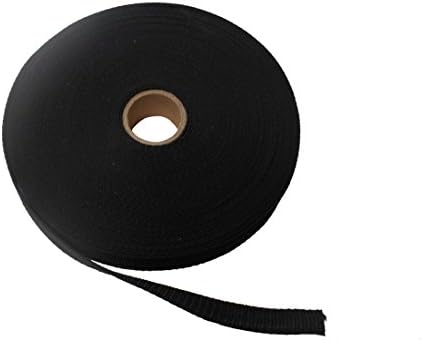 Prime Webbing Products Raw Webbing, Black, 1" x 25 yd