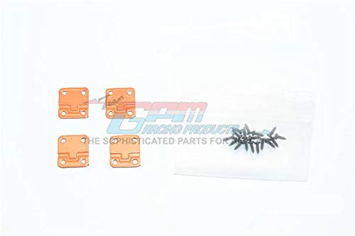 GPM R/C Scale Accessories : Stainless Steel Door Hinges for TRX-4 Trail Defender Crawler - 4Pc Set Orange