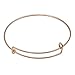 JETEHO 24 Pack Metal Women's Expandable Blank Bangle Adjustable Wire Bracelet for DIY Jewelry Making Charm Bracelets(2.6 Inch)