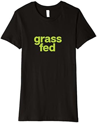 Womens Grass Fed vegetarian, vegan, plant based diet t-shirt Medium Black