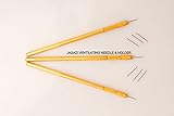 Jagazi One Ventilating Needle 3-4 strands & 1 Holder Set. From Jagazi Naturals