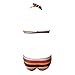 Leadmall Women Stripe Bikini Set – Ladies Sexy Colorful Halter V Neck Swimsuit – Summer Two Piece Bathing Suitthumb 3