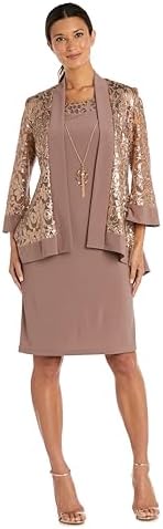 r&m collection sequin jacket dress RM Richards 2-Piece Floral Sequined Jacket Dress New Yorker's Apparel