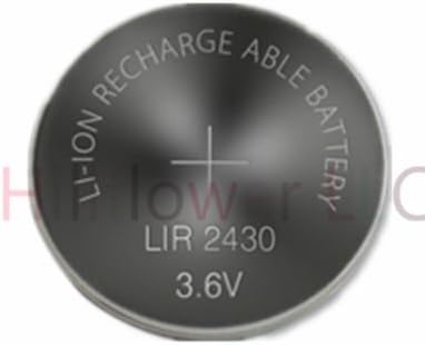 Hillflower 5 Piece LIR2430 2430 CR2430 LM2430 BR2430 Rechargeable Bulk 3.6V Long Duration Lithium Battery