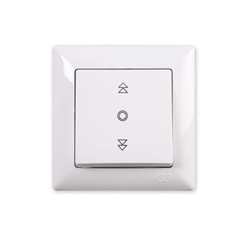 Visage Gunsan 01281100100179 Blind Switch Shutter Switch 1x Rocker Flush-Mounted White, 10 A, 250 V, VDE (German Electrical Engineering Association)