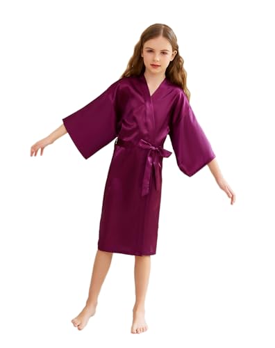 CuteOn Kids Girl's Satin Silky Kimono Robe