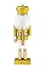 Clever Creations Gold Soldier 10 Inch Traditional Wooden Nutcracker, Festive Christmas Décor for Shelves and Tables