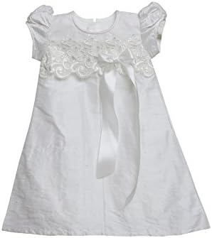 Caremour Girls Silk Christening Dress