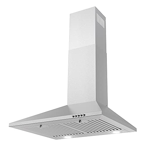 COSMO COS6324EWH Wall Mount Range Hood, ChimneyStyle Over Stove Vent