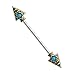 BodyJ4You Industrial Barbell Tribal Arrow Surgical Steel 14G Cartilage Earring