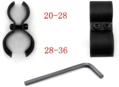 Universal Gun Mount Metal Clip for Flashlight Torch Hunting Camera Barrel Holder Bracket (BLACK, 20-28MM)