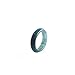 KARATGEM Mixed Color Jadeite Jade Ring 4-5 mm US Size 4.5-12
