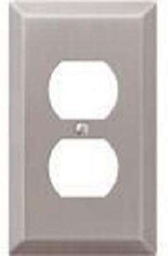 Amertac 163Dbn 1 Duplex Satin Wall Switch Plate Pack Of 1 Brushed Nickel