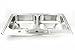 Stainless Steel Kitchen Sink Drop In 33” x 22” x 8” Top Mount Deep Sinks 18 Gauge 50/50 Double Bowl Dual Basin 33 Inch 22 Inches Self Rimming Dropin Over Mount T-304 18G Four Hole Design Great for RV