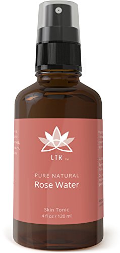 100% Pure Rose Water - Skin Toner & Mist, 4oz w/ Spray Top - All Natural - Hydrating Freshener / Healing Cleanser / Tonic - Protect Your Skin