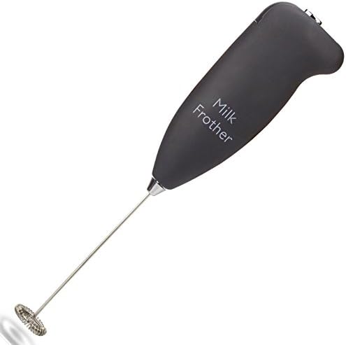 Handheld Milk Frother Wand with No-Slip Handle,Electric Foam Maker with Steel Whisk for Cappuccino Chai and Matcha Latte