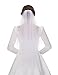 Sunny zeyu Women's Simple Tulle Bridal Veil Short Wedding Veil 2layers With comb