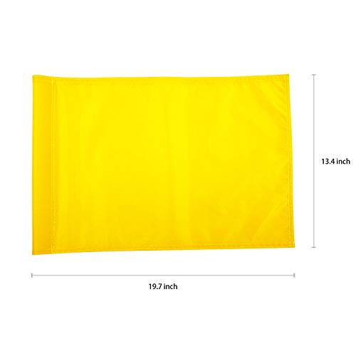KONDAY Golf Flag,Green Golf Flags,Solid and Nylon Training Putting Green Flag,Indoor Outdoor Backyard Garden Portable Golf Target Flags,19.7inch13.4inch (Yellow)