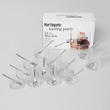 Tasting Party Mini Desserts Bowls 24-Piece Set Plus Recipe Card